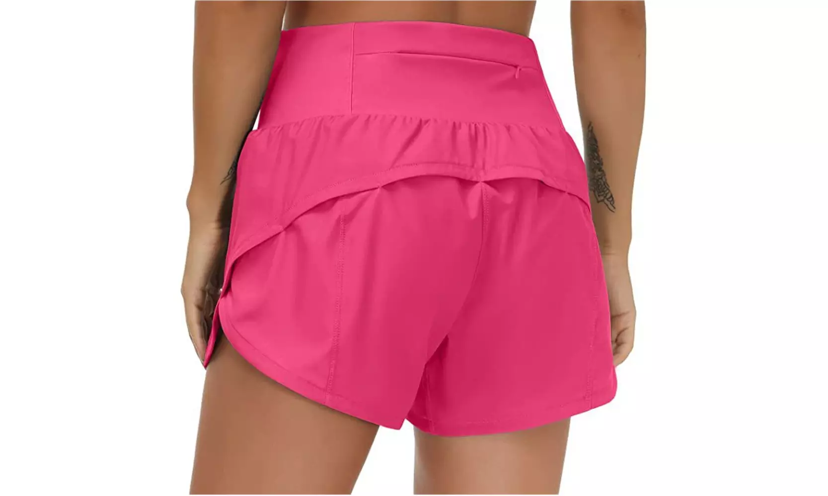 Women High Waisted Running Shorts Quick Dry Workout Shorts with Pockets