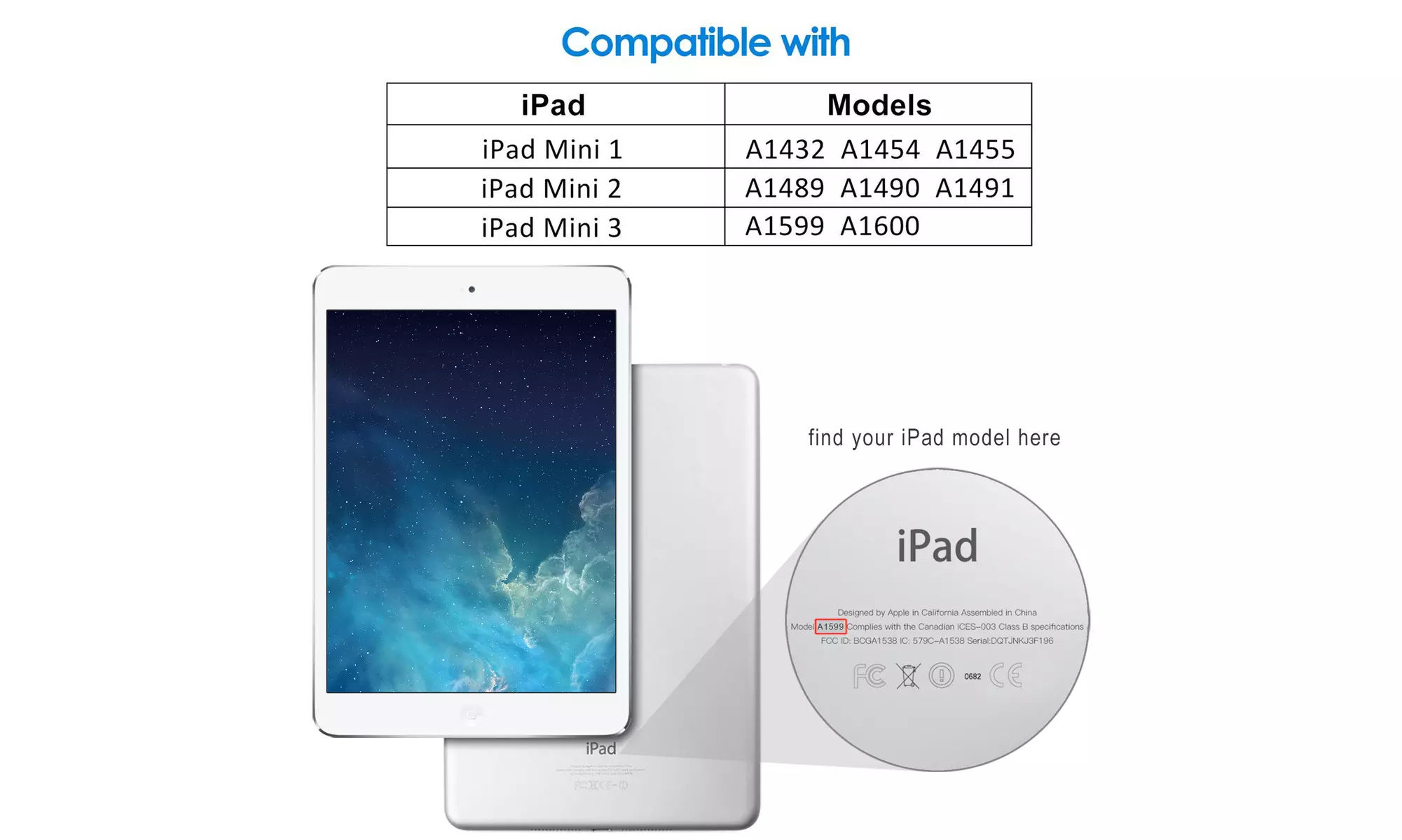 JETech Case for Apple iPad Mini 1 2 3, Hard Back Shell Soft-Touch Stand Cover