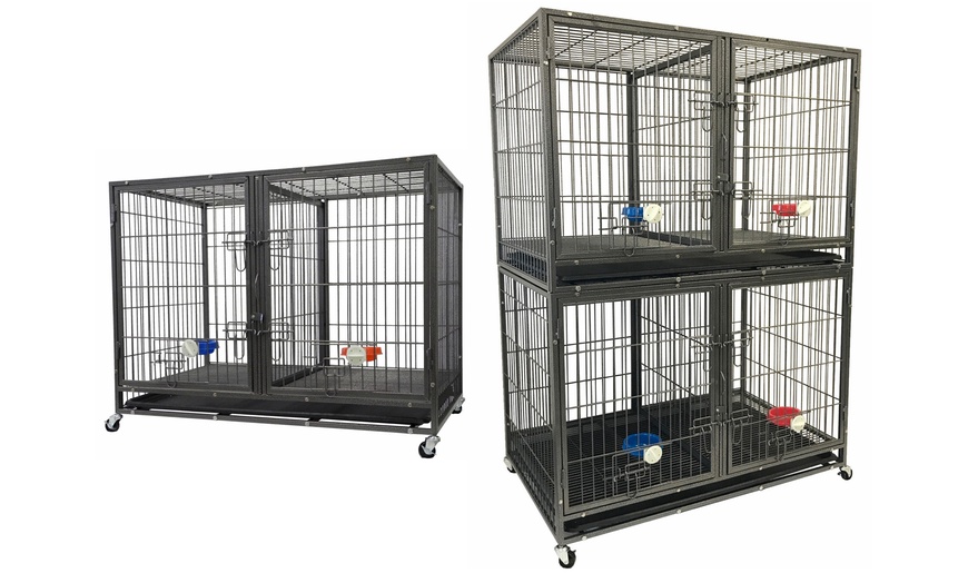 go pet club metal dog crate with divider mld