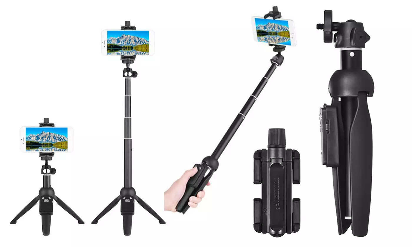 30 inch Extendable Selfie Stick Tripod with Bluetooth Remote - Primary Image