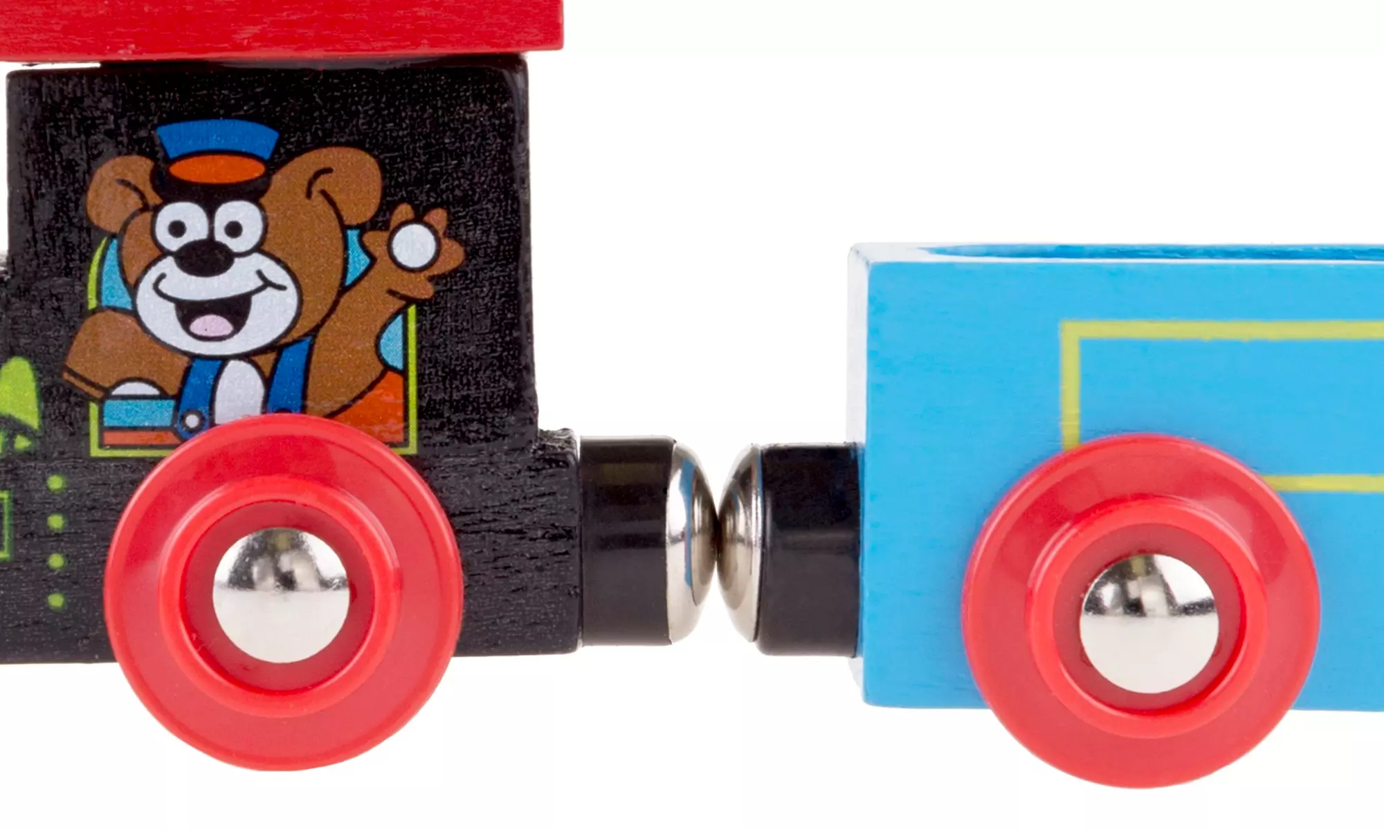 Hey! Play! Wooden Magnetic Train Toy Set with Animals - Second Medium