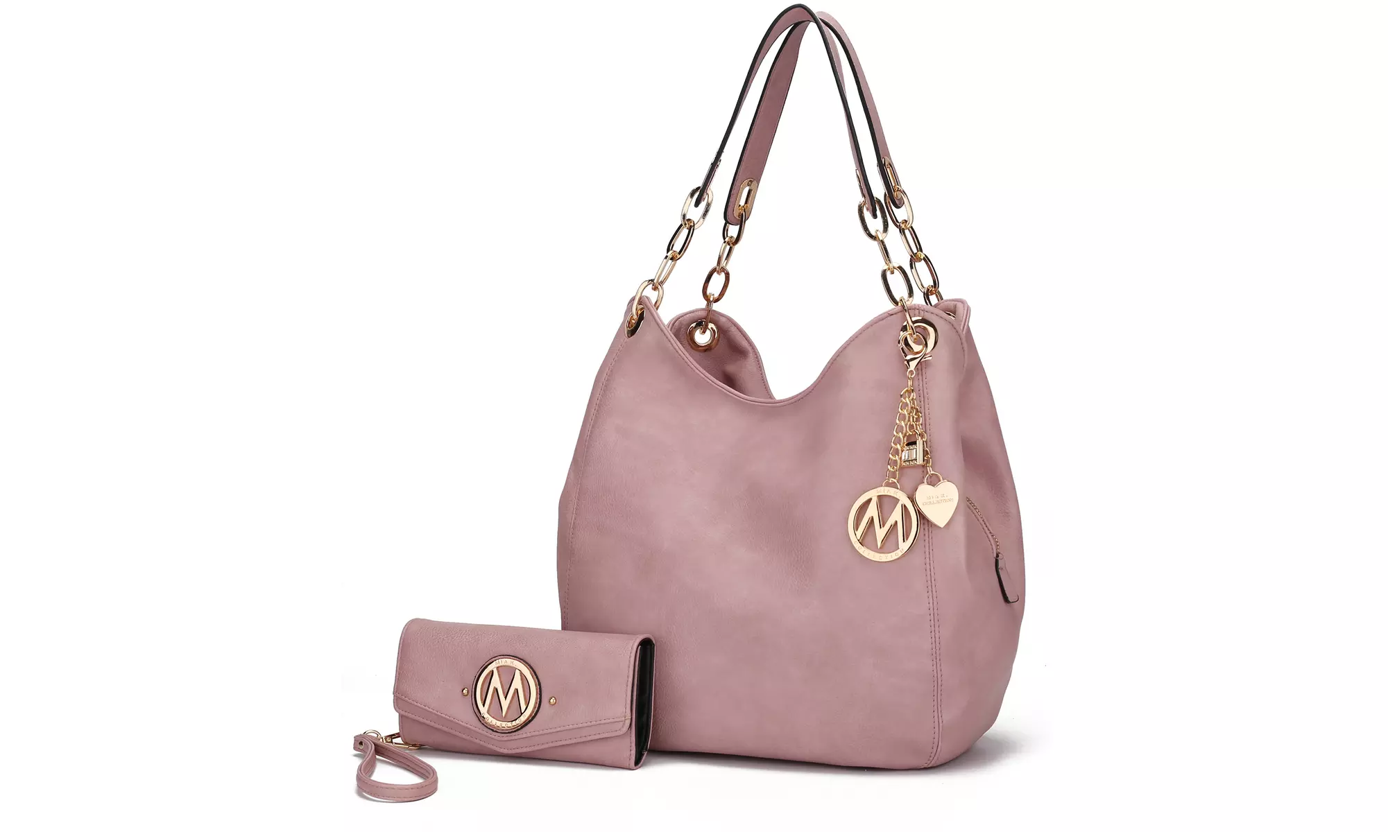 MKF Collection Ashley Hobo Bag & Wallet Set for women Vegan Leather by Mia K
