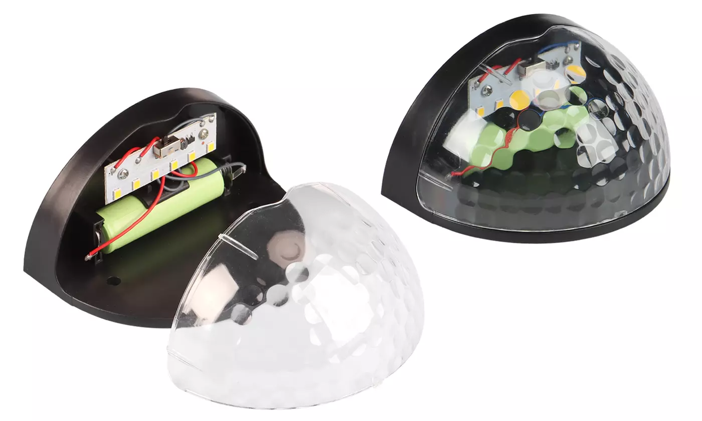 Two- or Four-Pack Solar 6-LED Wall-Mount Outdoor Lights