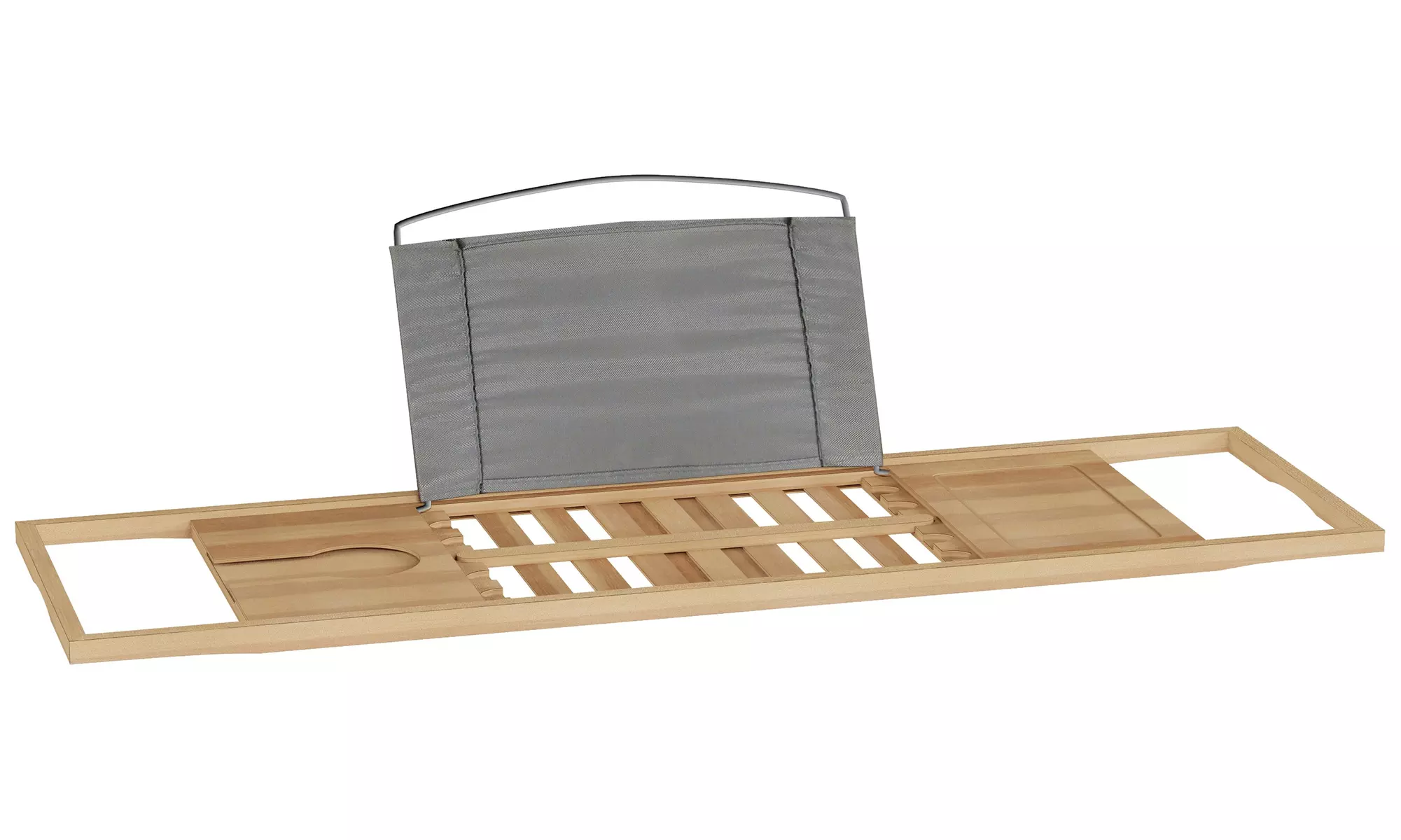 Bamboo Bath Caddy Tray with Extending Sides by Lavish Home - Second Medium