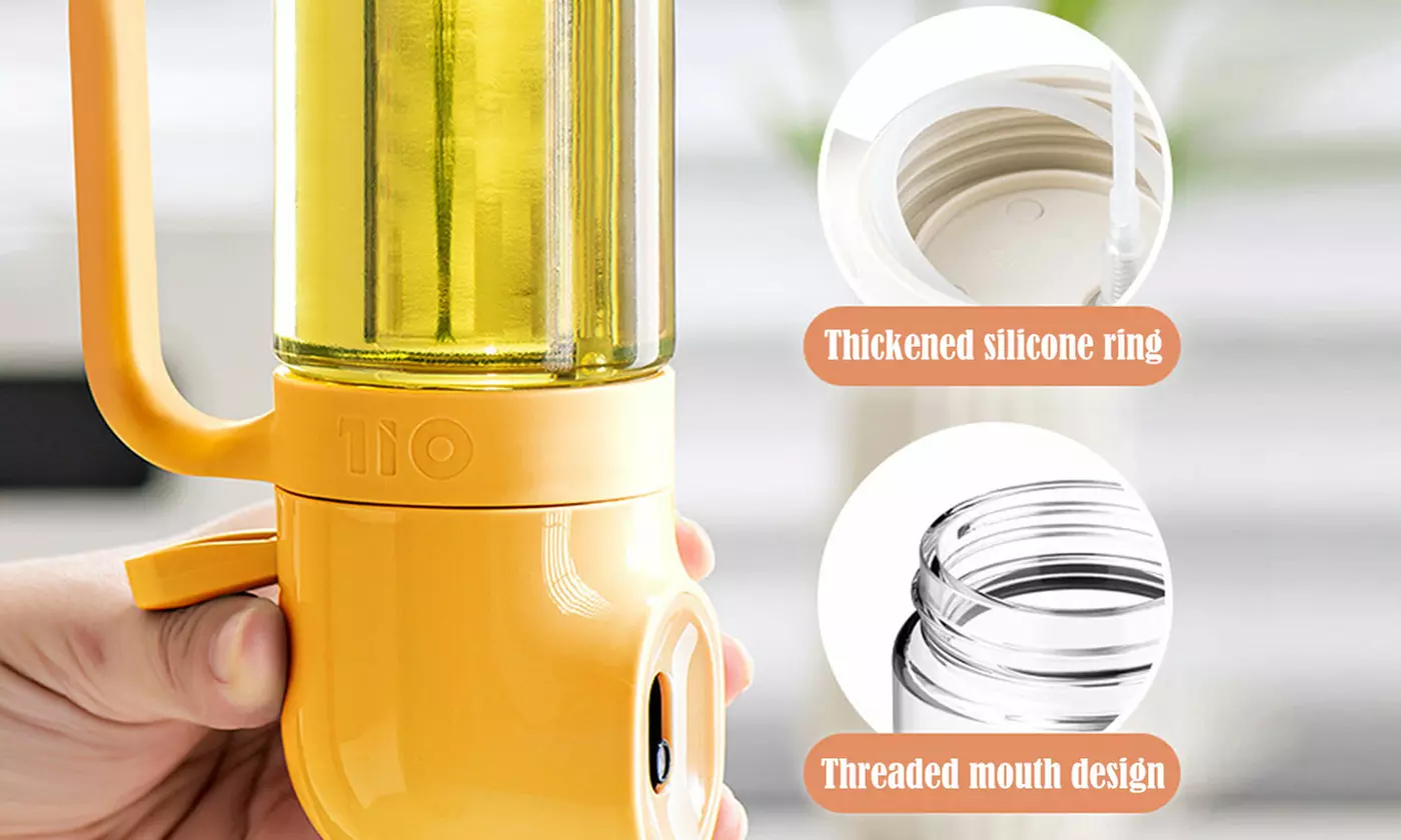 8.4oz Glass Oil Spray Bottle for Kitchen, Salad, Frying, BBQ