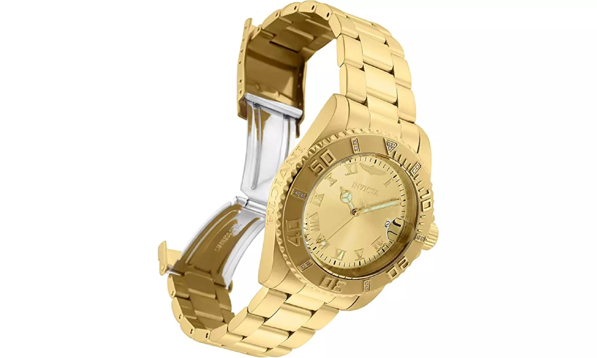 Invicta Men's Pro Diver 40mm Gold Tone & Rose Gold Tone Stainless - Second Medium