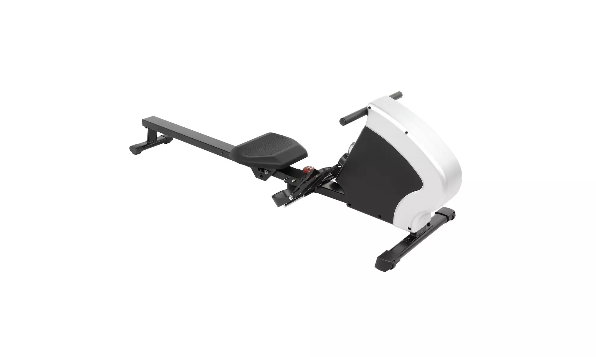 Foldable Rowing Machine, for Full Body Exercises, Black/White - Primary Image