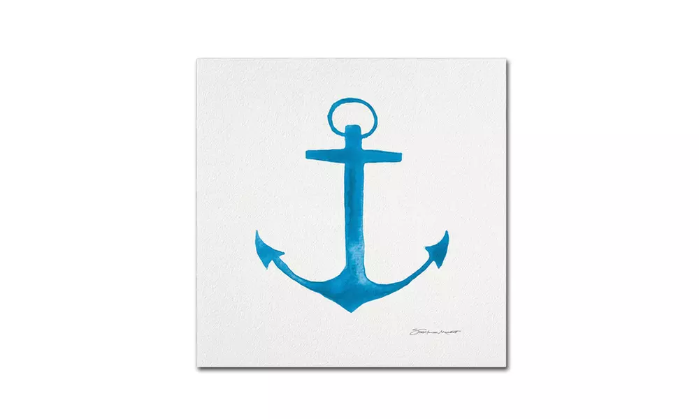 Stephanie Marrott 'Anchor In Blue' Canvas Art - Primary Image
