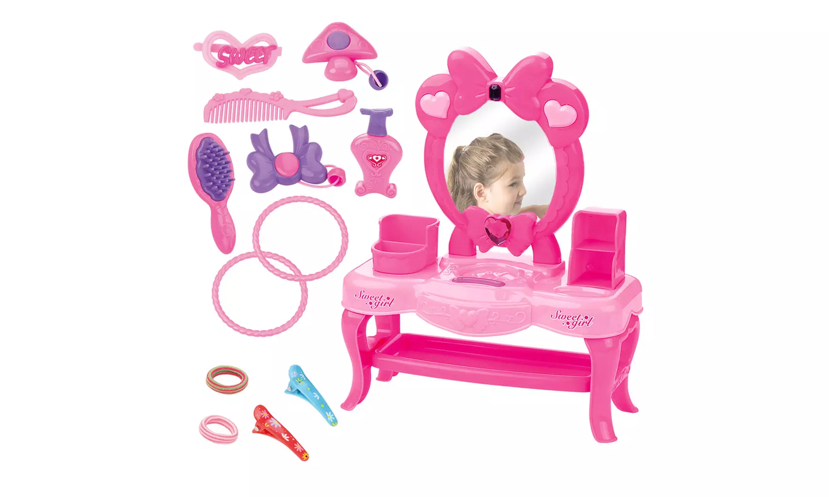 Inverlee Vanity Pretend Play Dressing Table Beauty Set & Various Accessories - Primary Image