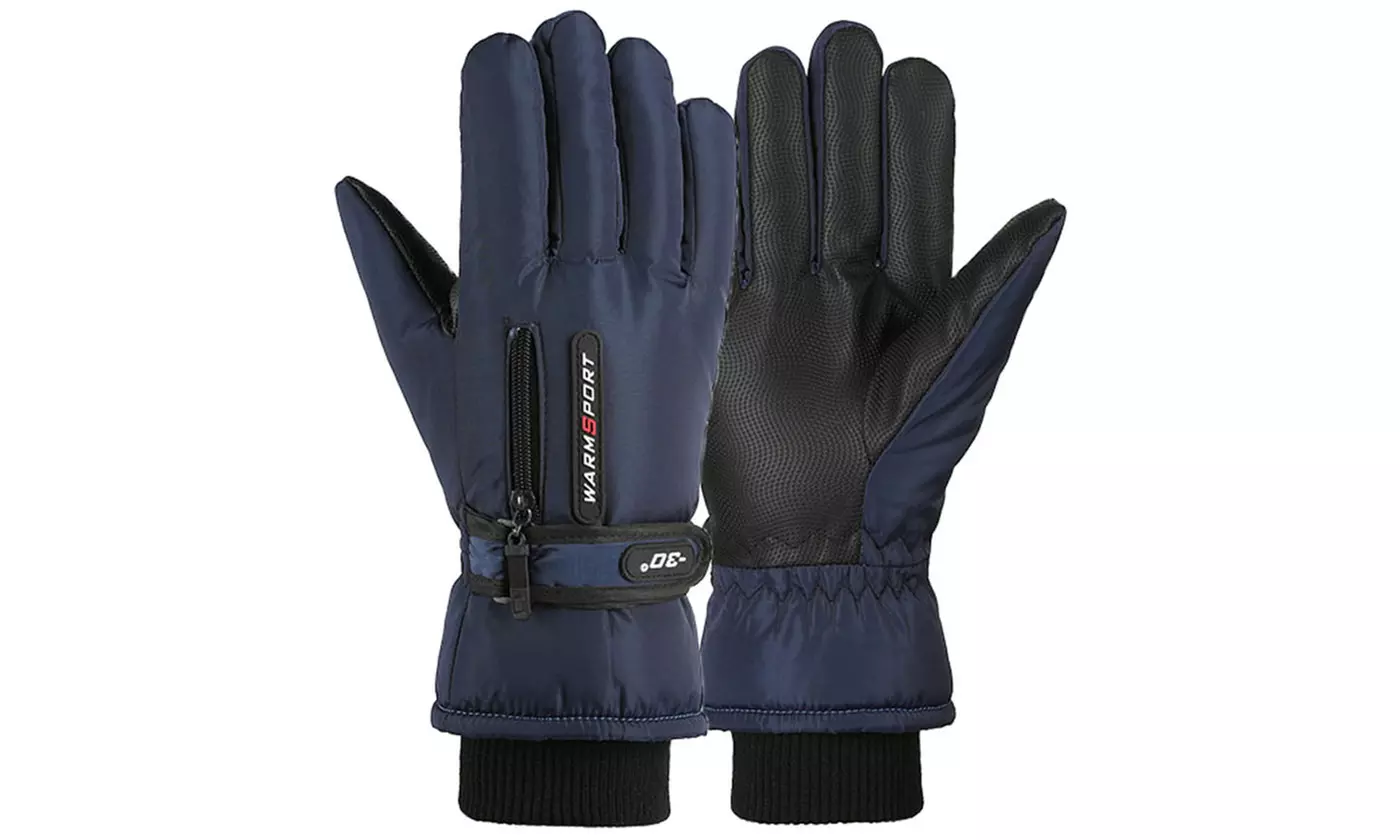 Unisex Waterproof Windproof Touchscreen Ski Gloves with Pocket for Snowboard