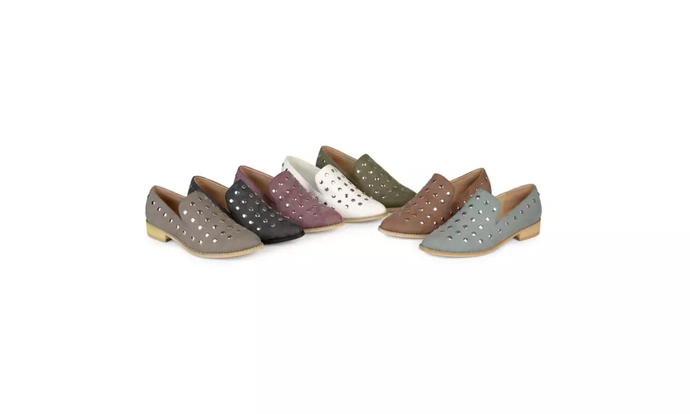 Journee Collection Womens Pointed Toe Stud Flats - Primary Image