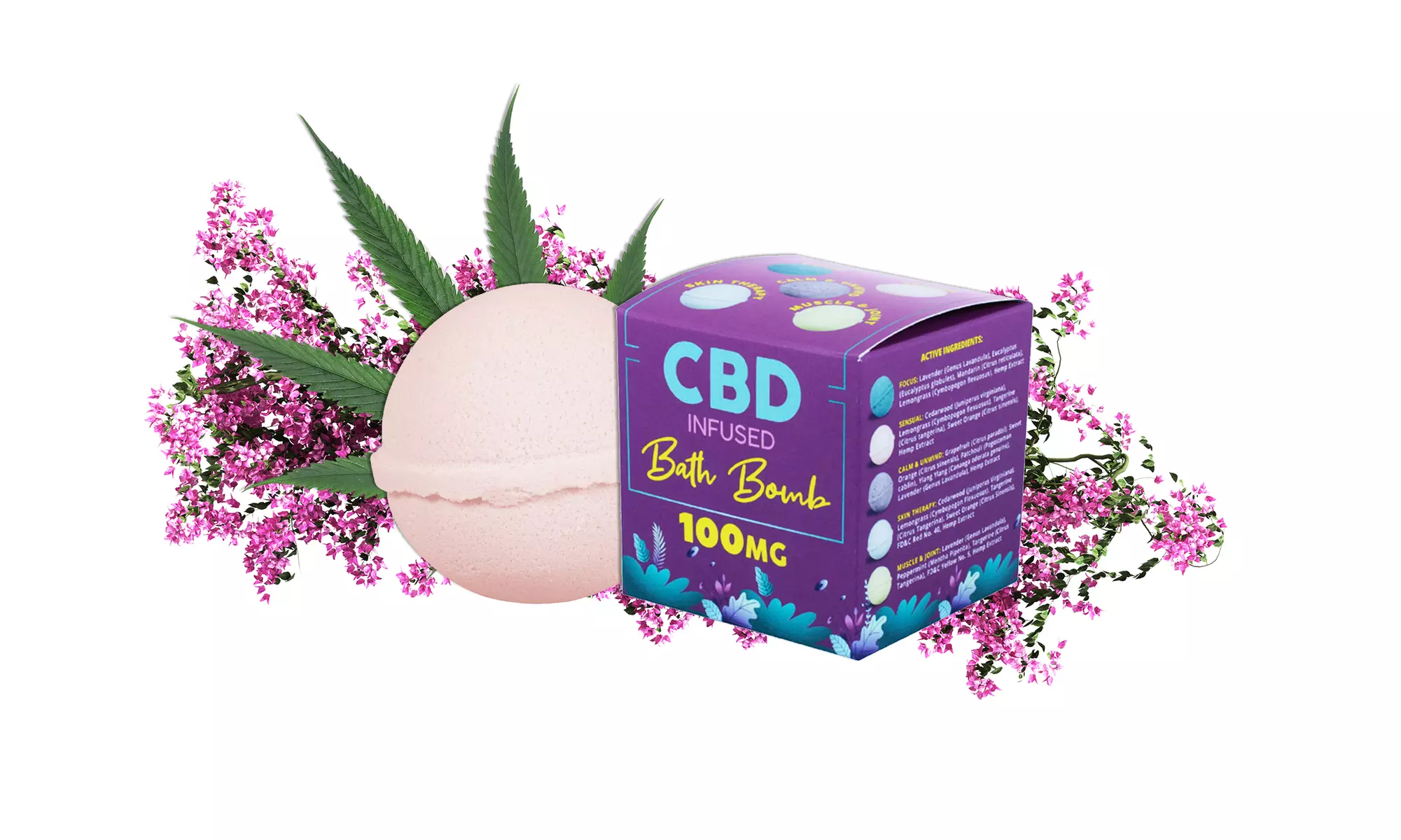 CBD Bath Bombs 100mg Calm, Skin Therapy (6 Pack) by Live Green Hemp - Second Medium