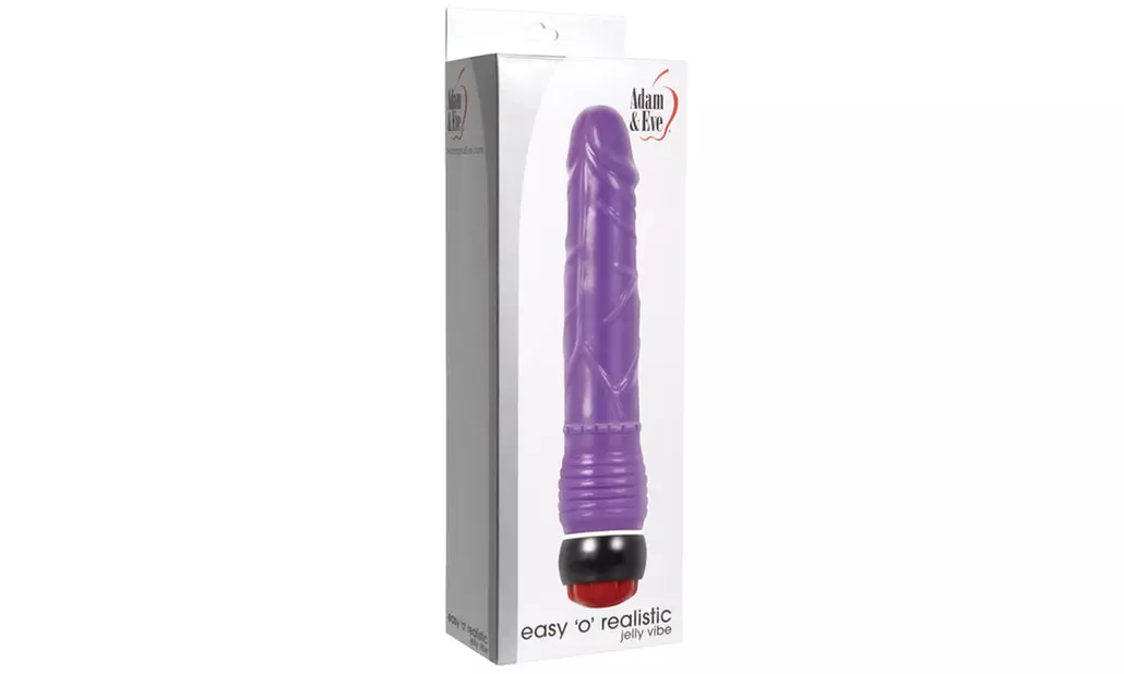 Purple Adam & Eve Easy Realistic Jelly Vibrator - Primary Image