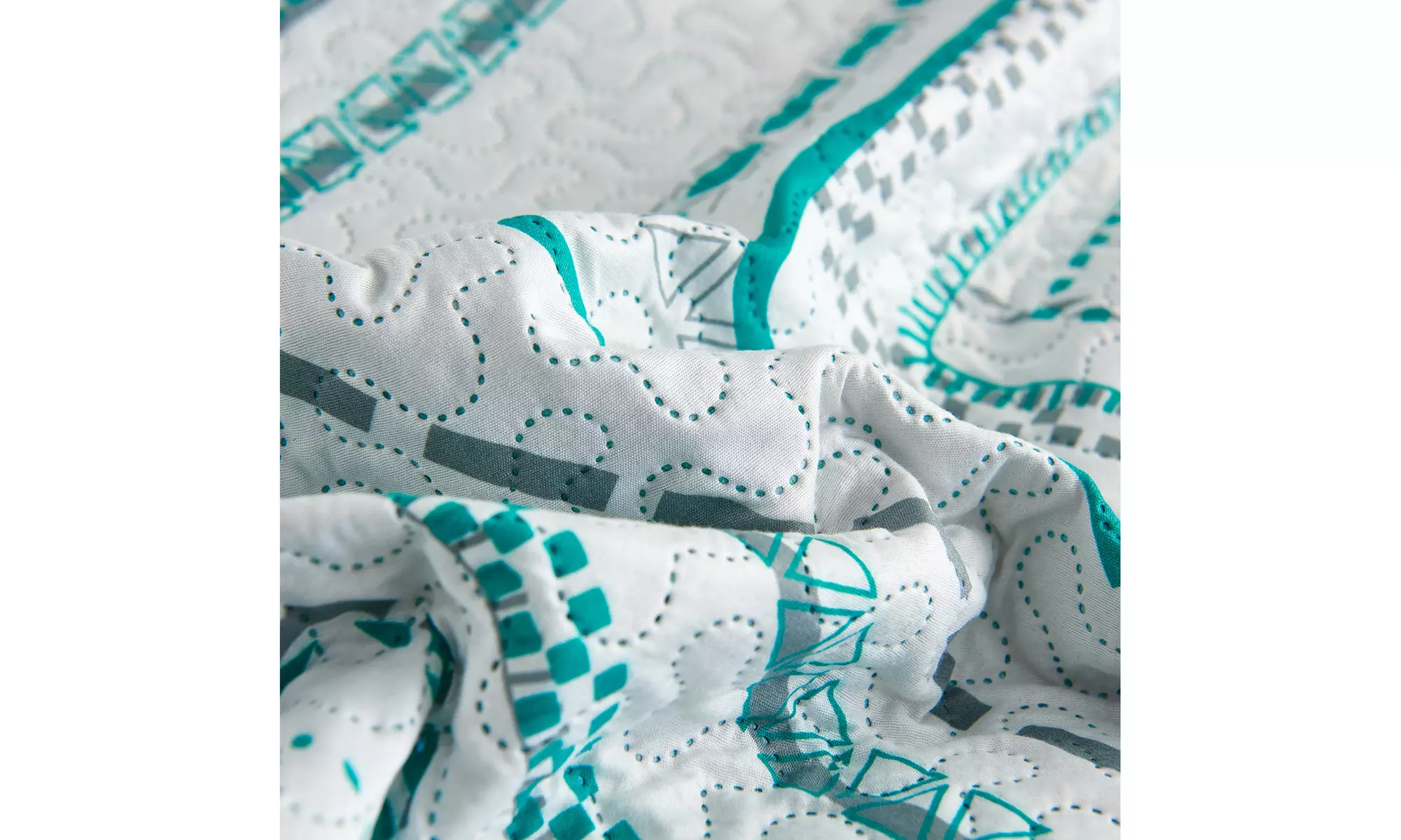 JML 3-Piece Reversible Quilt Set,Home Collection Printed Bedspread With 2 Shams