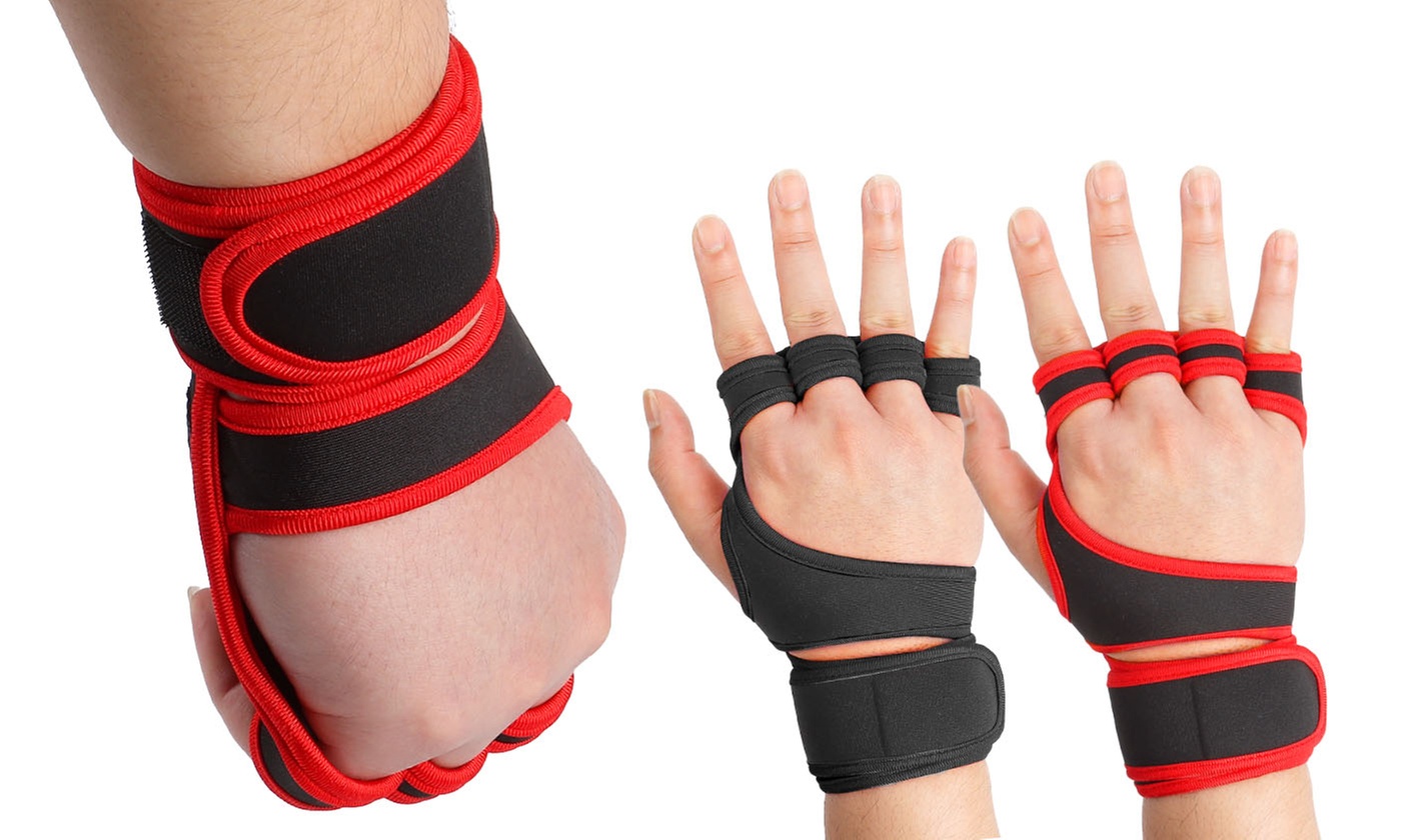 Gym Cross Training Weight Lifting Workout Gloves with Built-in Wrist Wraps