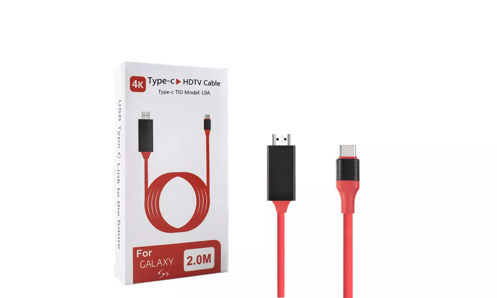 USB C Type C to 4K HDMI HDTV Adapter Cable For Samsung Galaxy S8 S9 Macbook - Primary Image