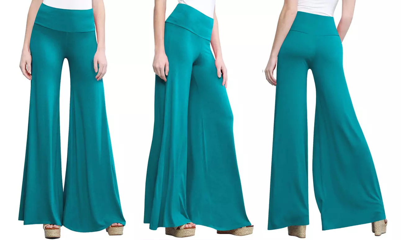 Made by Johnny Women's Casual Comfy Wide Leg Palazzo Pants