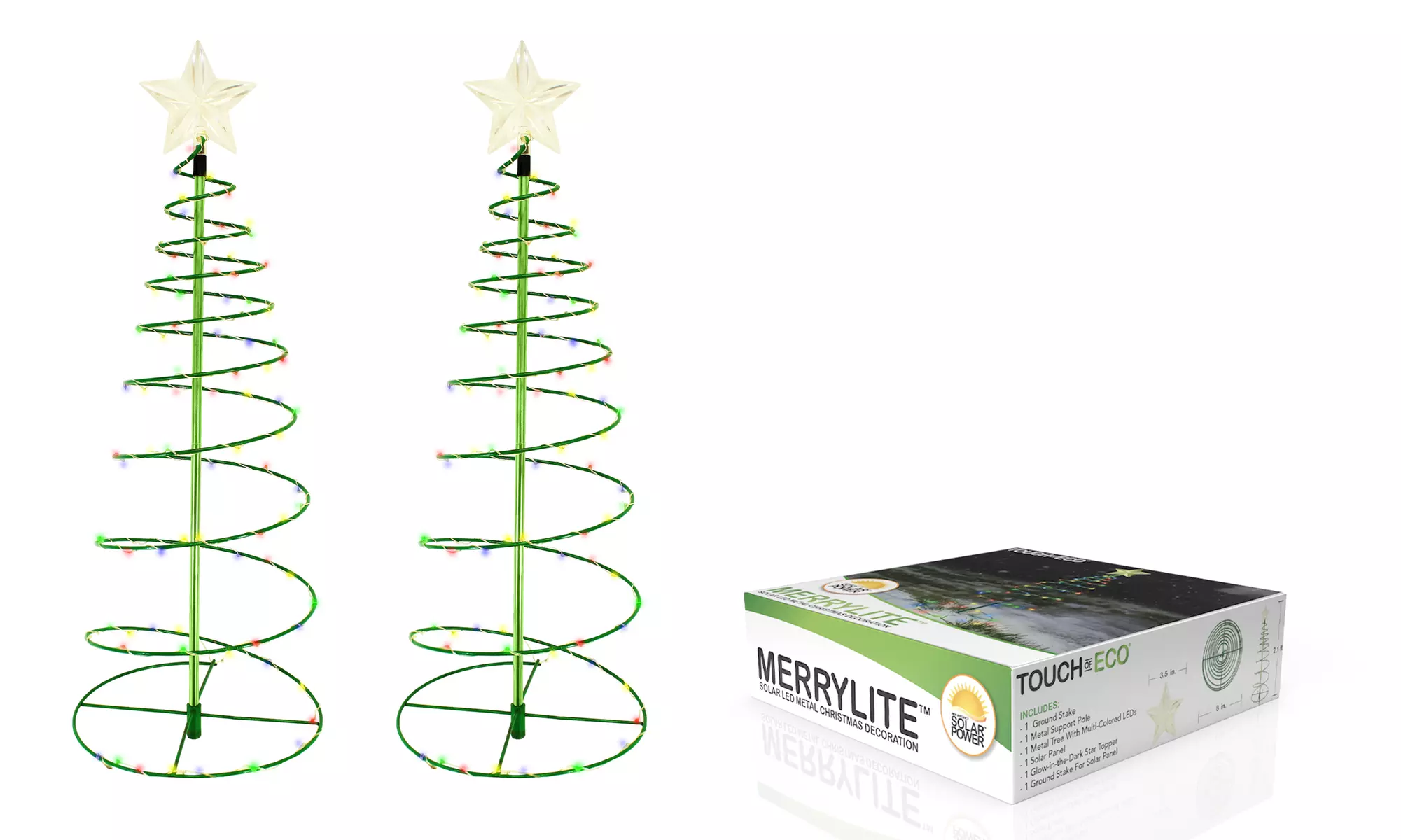 Outdoor LED Christmas Tree Decoration- 2 Colors, 2 Sizes, 1 & 2-Pack