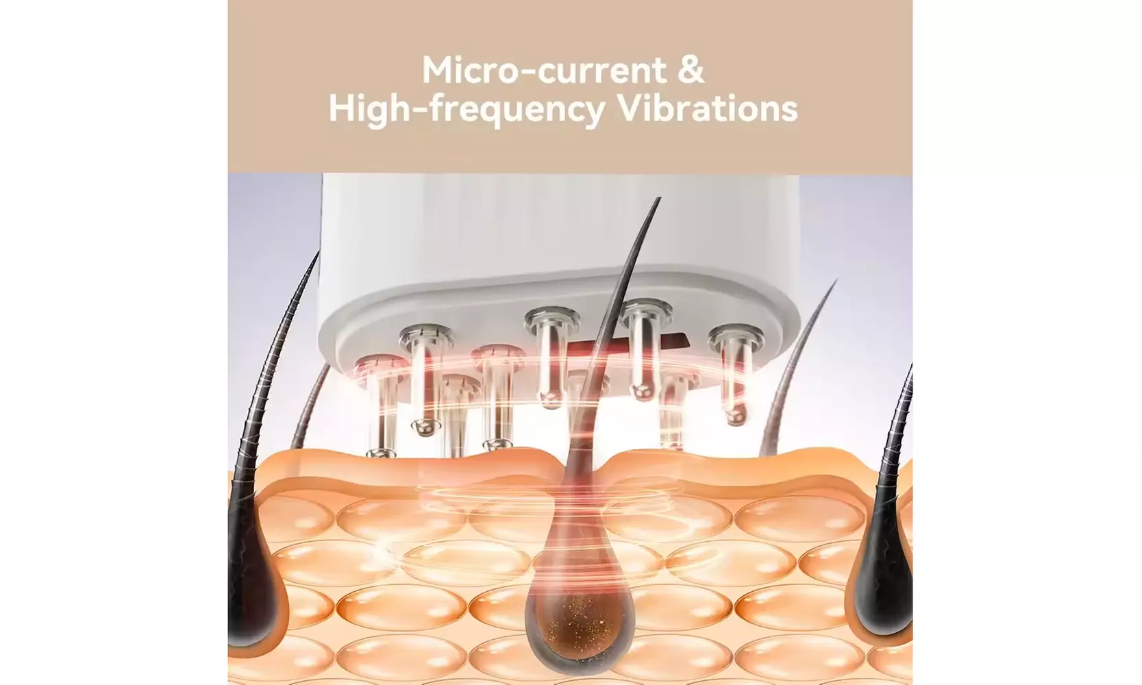 Electric Oil Applicator and Vibration Deep Scalp Massager - Promotes Hair Growth