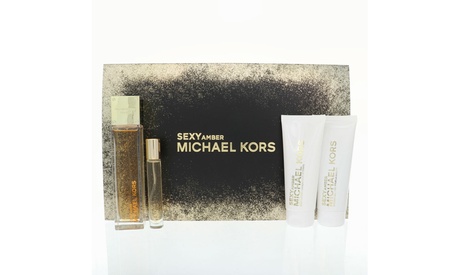 Michael Kors Sexy Amber 4 Piece Gift Set For Women Women Spray Other Scent Eau De Parfum 4 Piece Gift Set