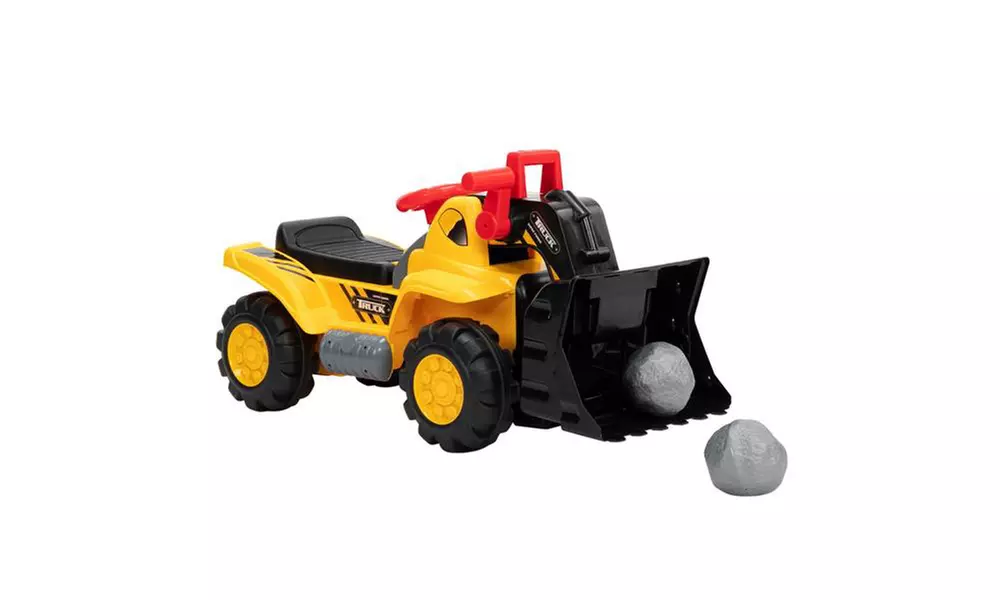 Children's Bulldozer Toy Car without Power Two Plastic Simulation Stones - Primary Image