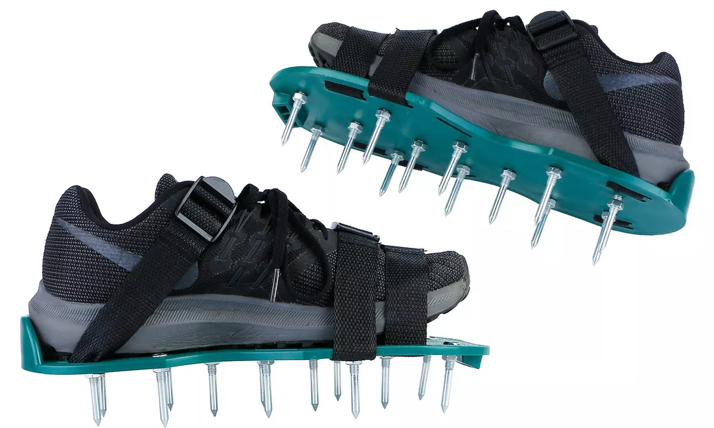 iMounTEK Metal Spiked Lawn Aerator Shoes for Easy Yard Aeration
