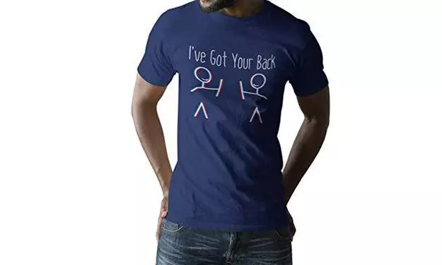 I've Got Your Back Funny Stick Figure Tee T-Shirt - Primary Image
