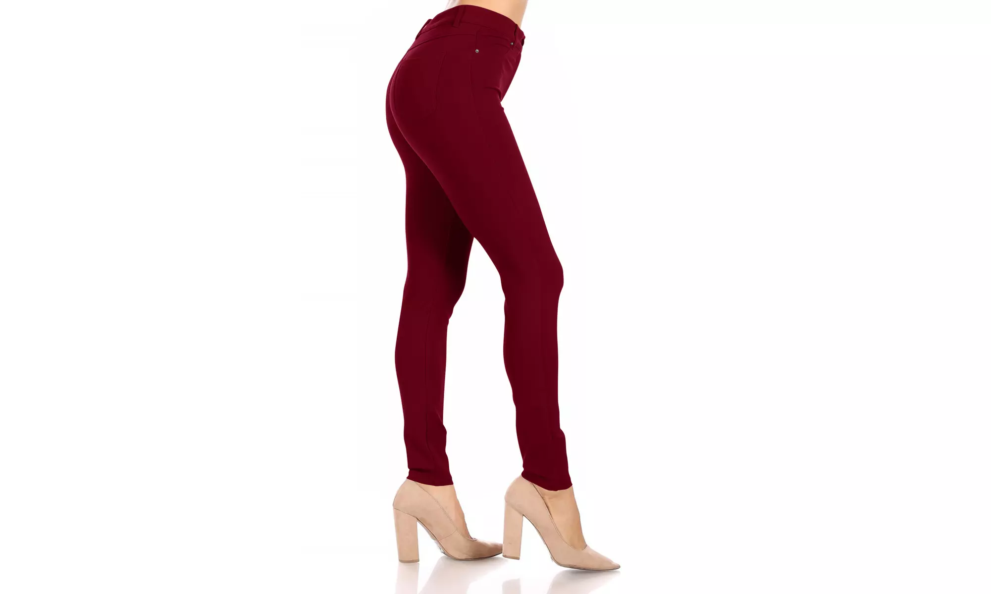 Women's Casual Skinny Ponte Mid-Rise Pants