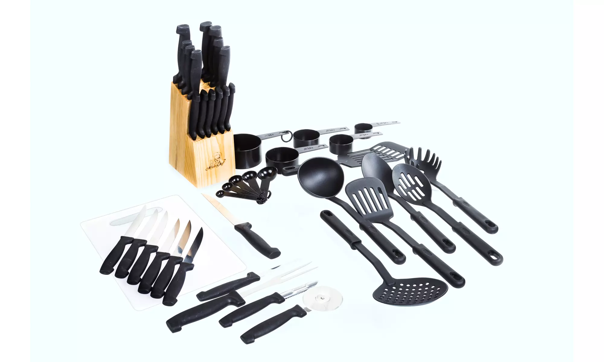 Kitchen Utensil and Knife Set with Wooden Knife Block (45-Piece) - Second Medium