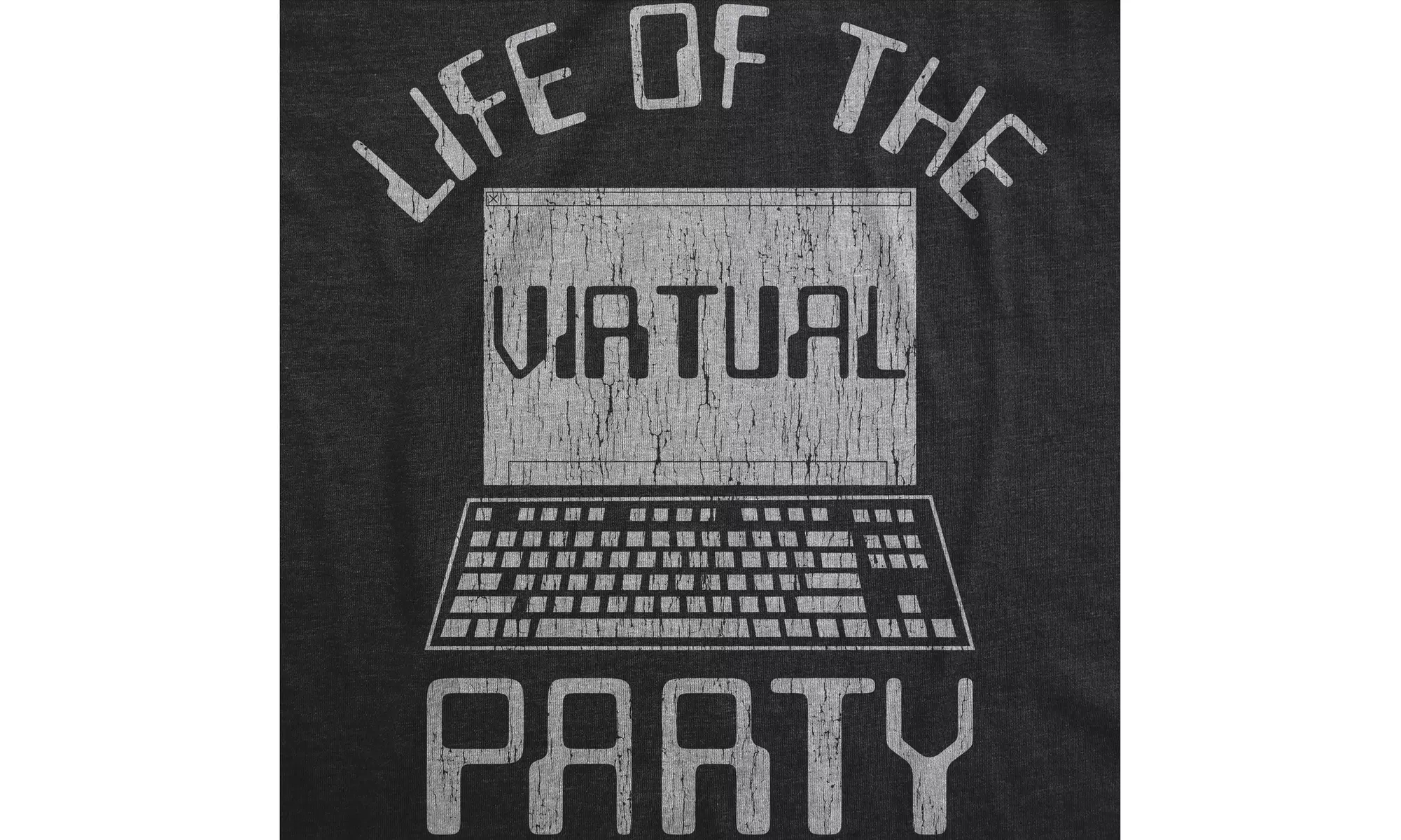 Mens Life Of The Virtual Party Tshirt Funny Video Conference Quarantine Graphic  - Second Medium