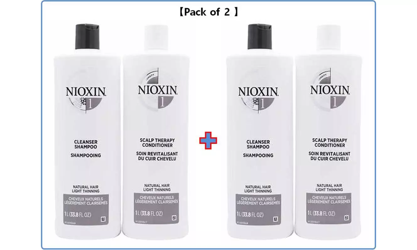 Pack of Two Nioxin #1 Cleanser Shampoo and Scalp Therapy Conditioner Liter Duo  - Second Medium