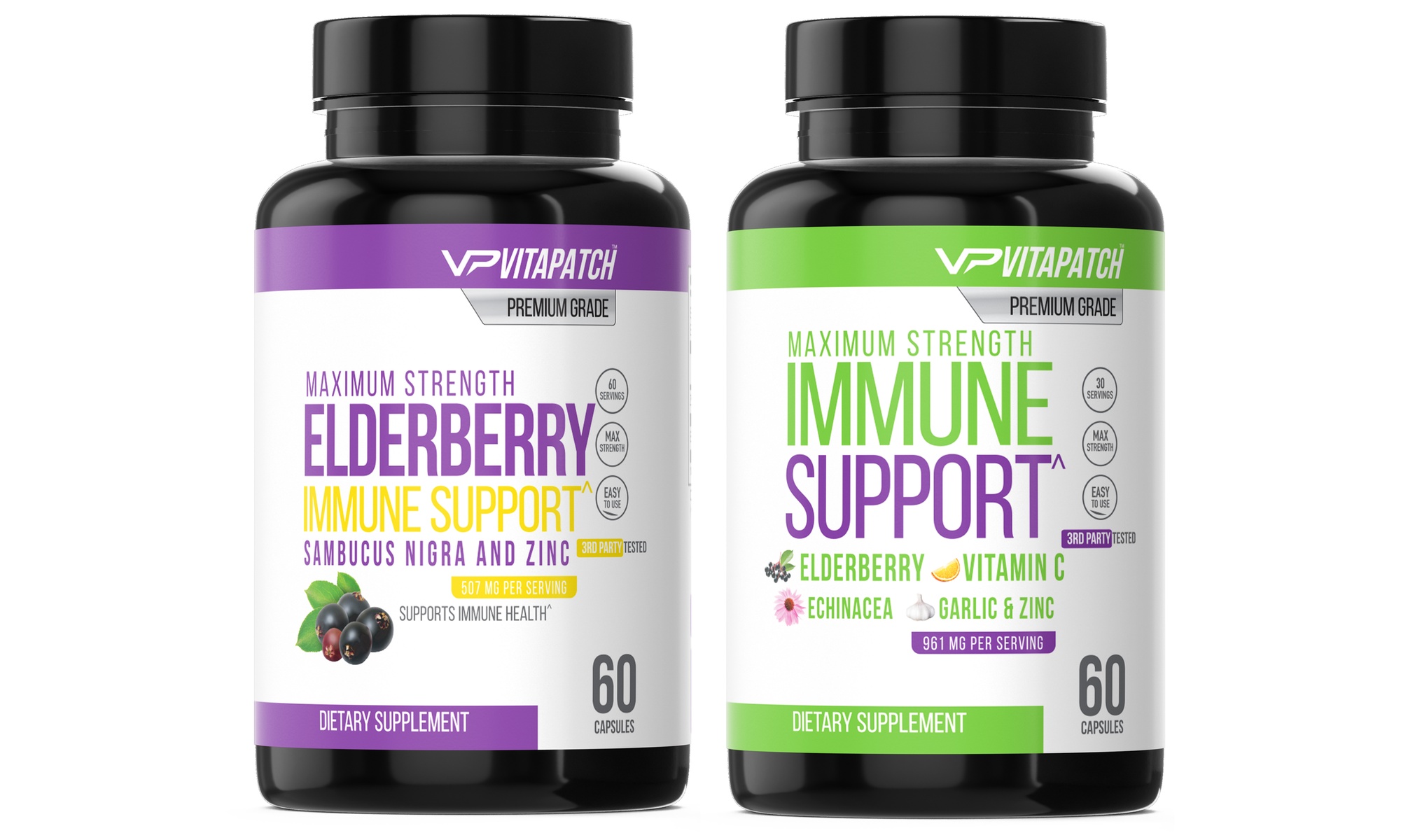 Immune Support Capsule with Vitamin C and Elderberry with Zinc Capsules