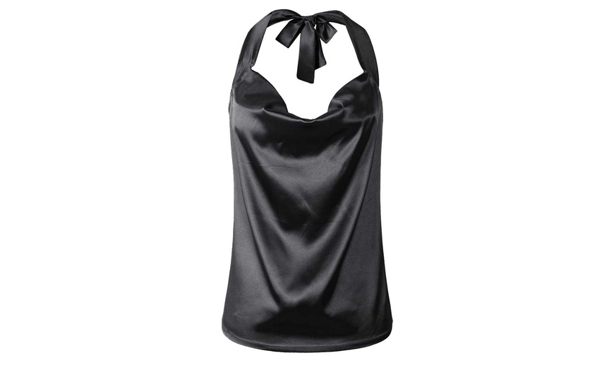 Image 7: Women V Neck Tank Tops Loose Casual Shirt Sleeveless Shirts Blouses Tanks Vest