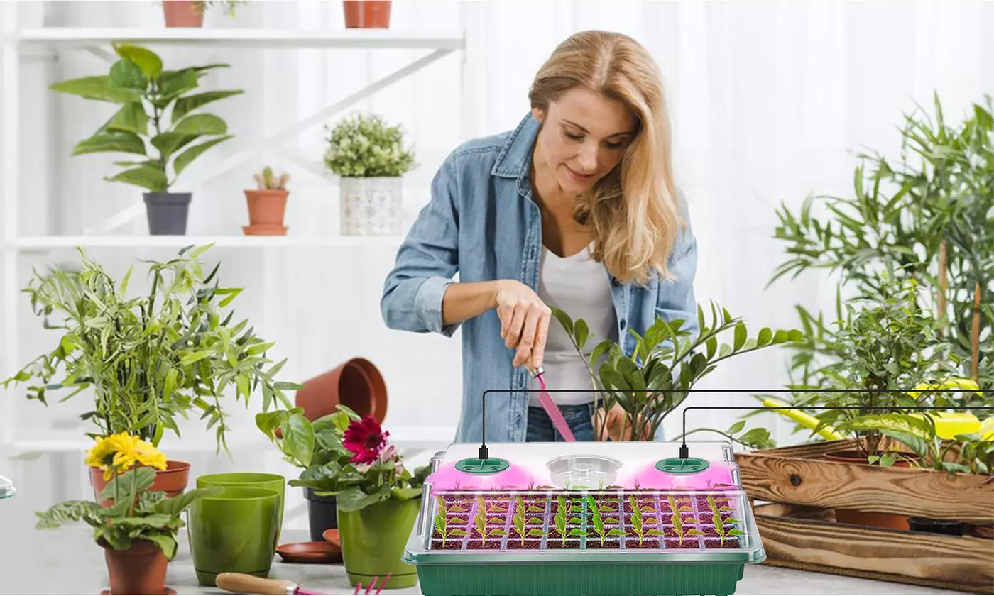 iMounTEK 40-Cell Seed Starter Tray with Grow Lights 