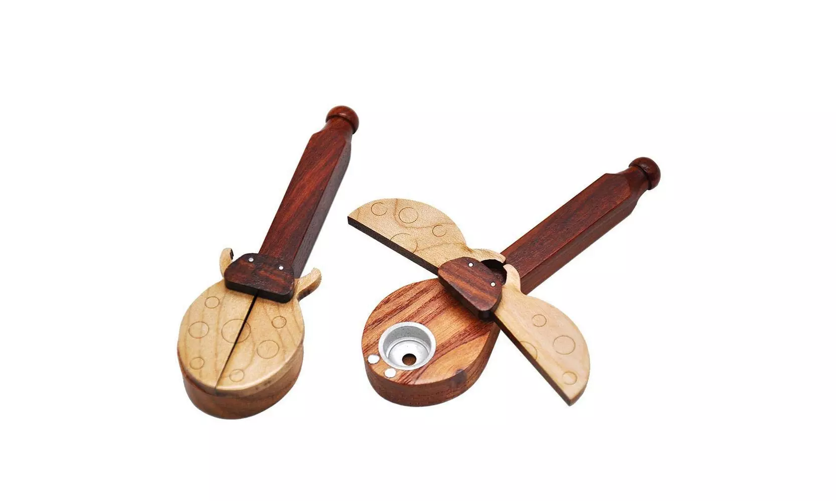 Ladybug Designed Tobacco Wooden Pipe - Primary Image