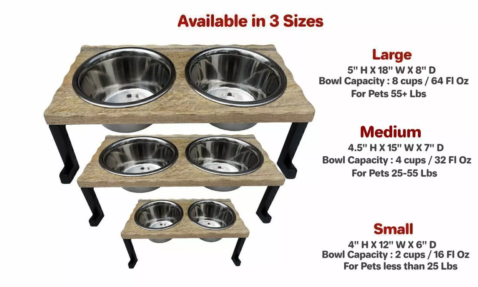 Indipets Wooden Elevated Feeder
