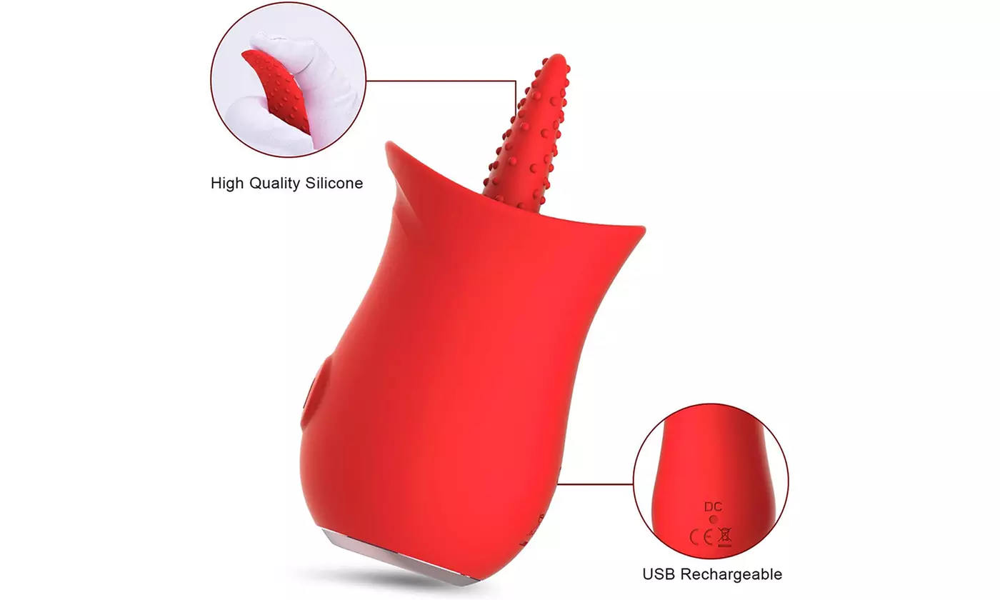 Tongue Licking Vibrator with G Spot Vibrator Adult Stimulator Sex Toy