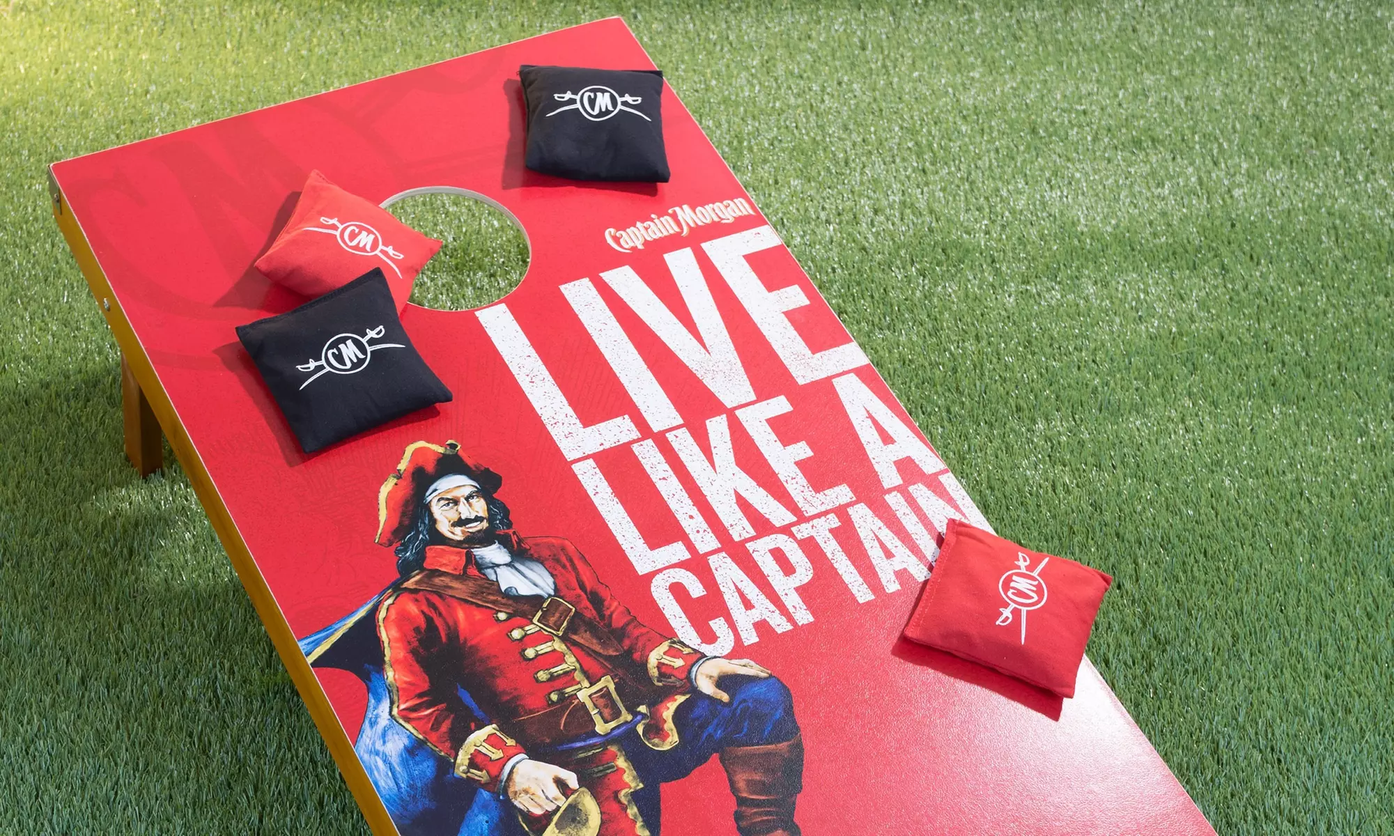 Captain Morgan or Jeep Cornhole Outdoor Game Set - Primary Image
