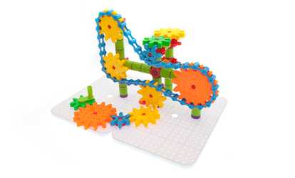 PicassoTiles Interlocking Wheel/Gear S.T.E.A.M. Building Block Set