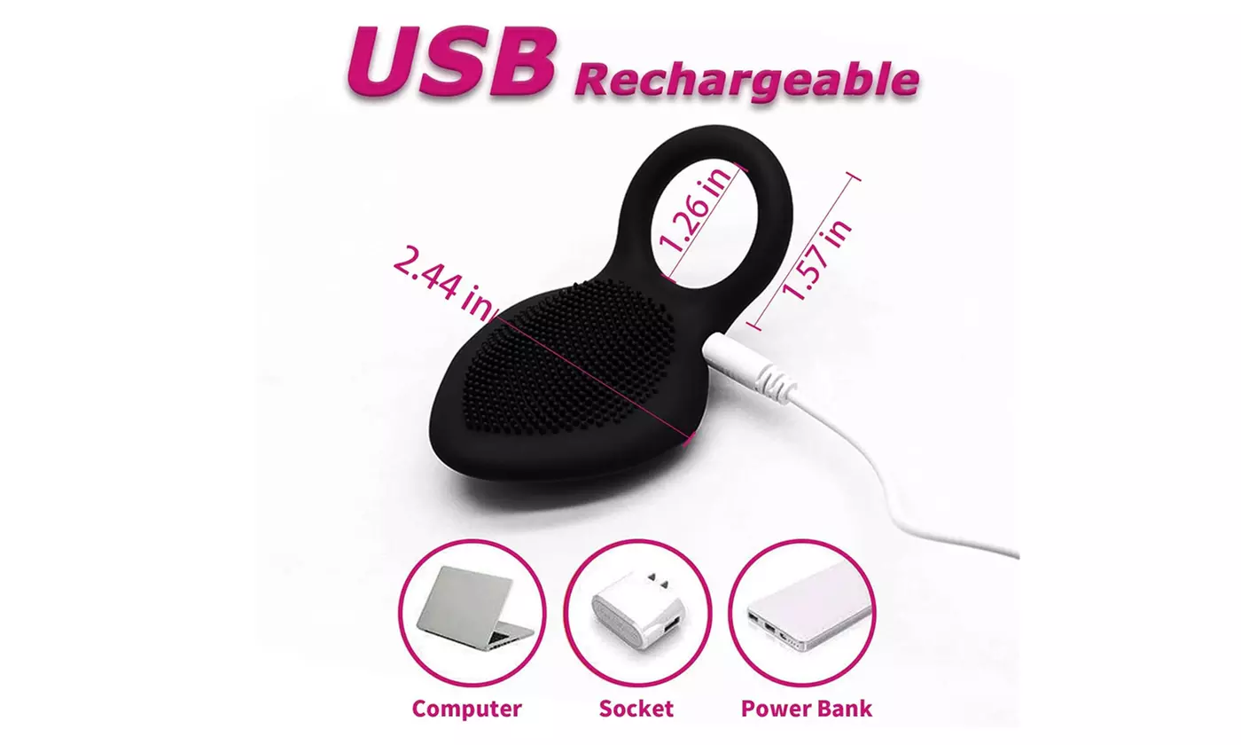 10 Speeds Penis Vibrating C-Rings Clit Vibrators Couples Sex Toy