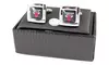 Sports Team Logo NBA Square Cufflinks with Square Shape Logo Design Gift Box Set
