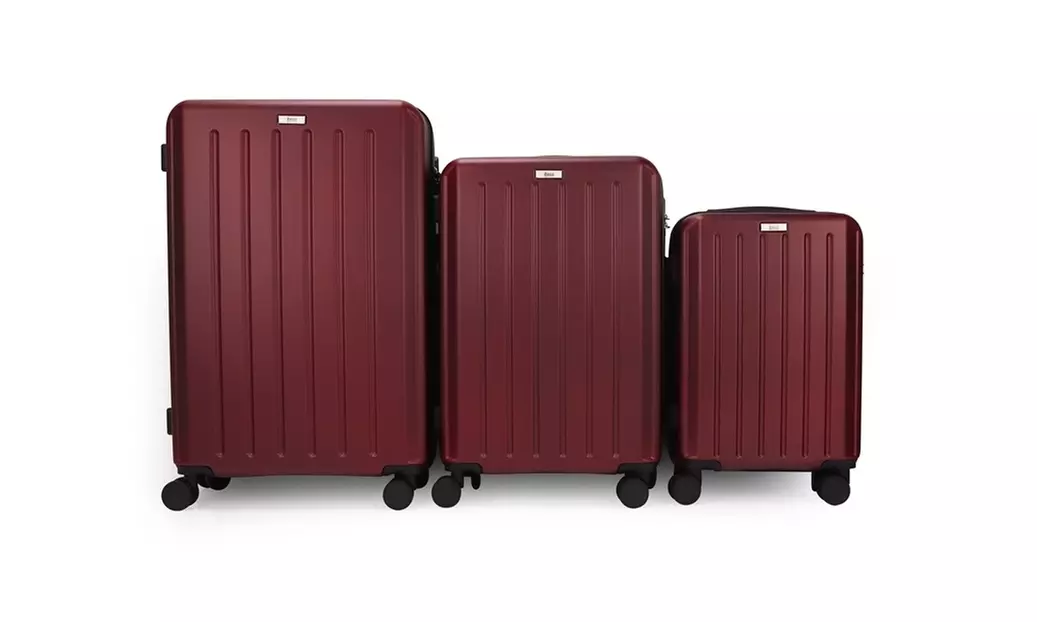 3-Piece Hardside Luggage Set with 360 Dual Spinner Wheels and Combo Lock