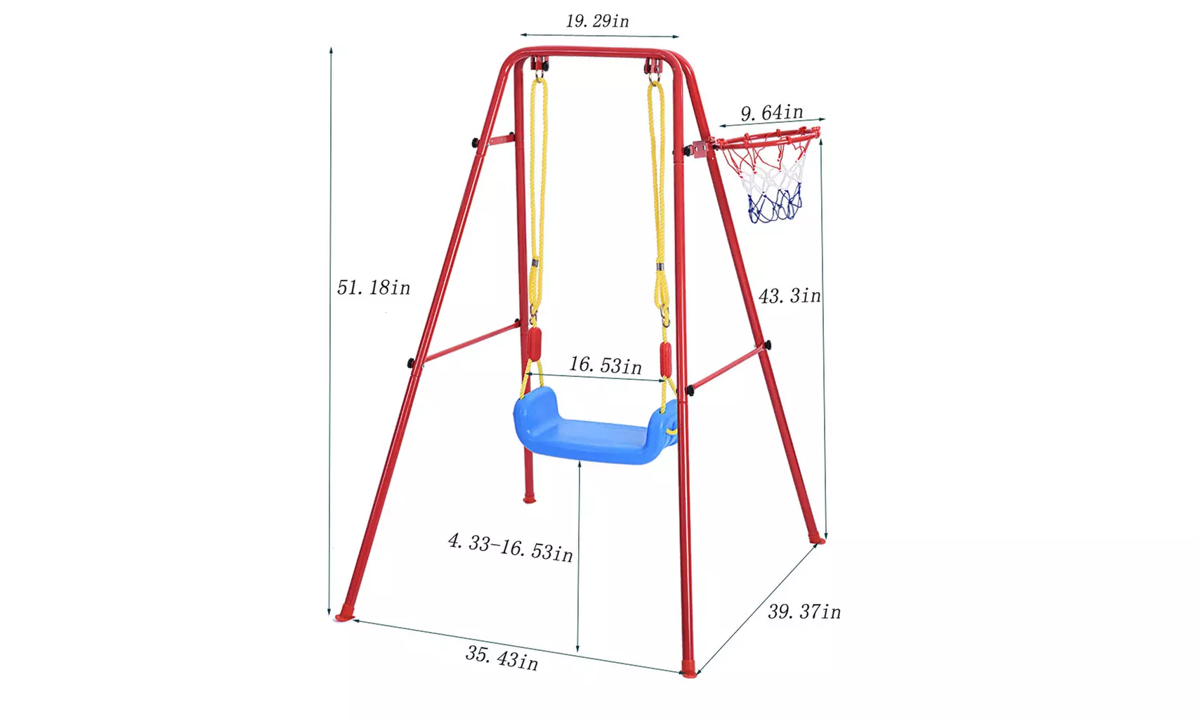 Children's Toys Swing Basketball Combination Swing Set Indoor And Outdoor Play - Second Medium