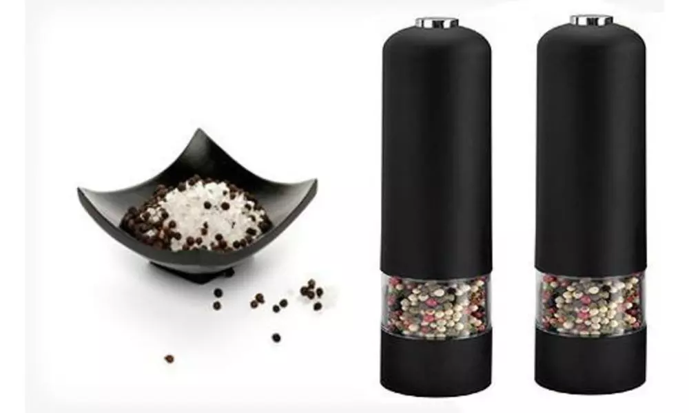 Elegant Battery-Powered Pepper And Herb Grinder - 2pack - Second Medium