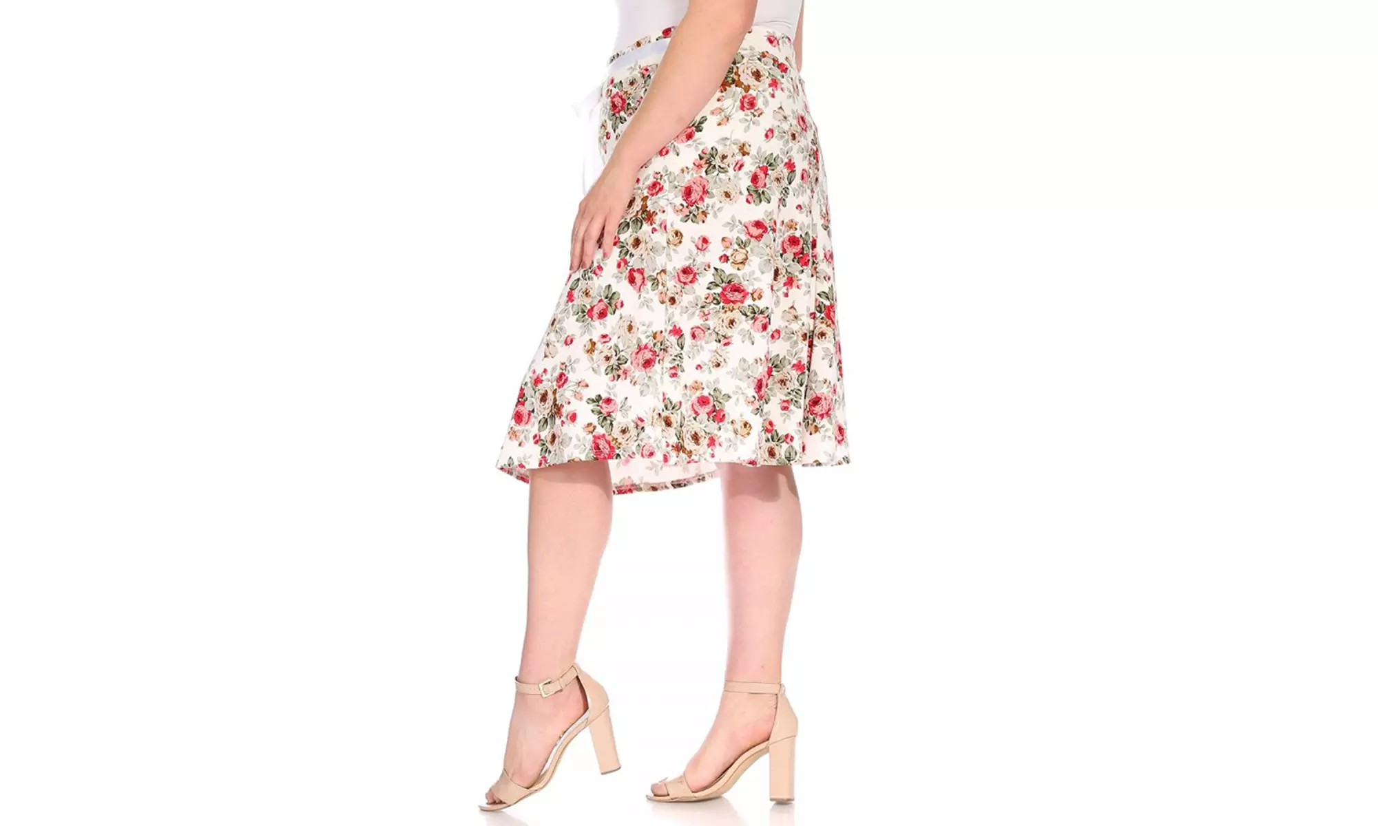 Women's Plus Size High Waist Knee Length Skirts