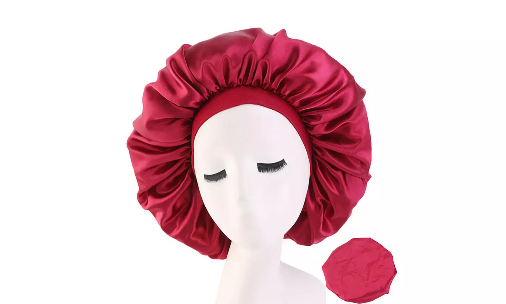 Extra Large Long Hair Care Satin Bonnet Cap Night Sleep Hat Head Wrap Cover