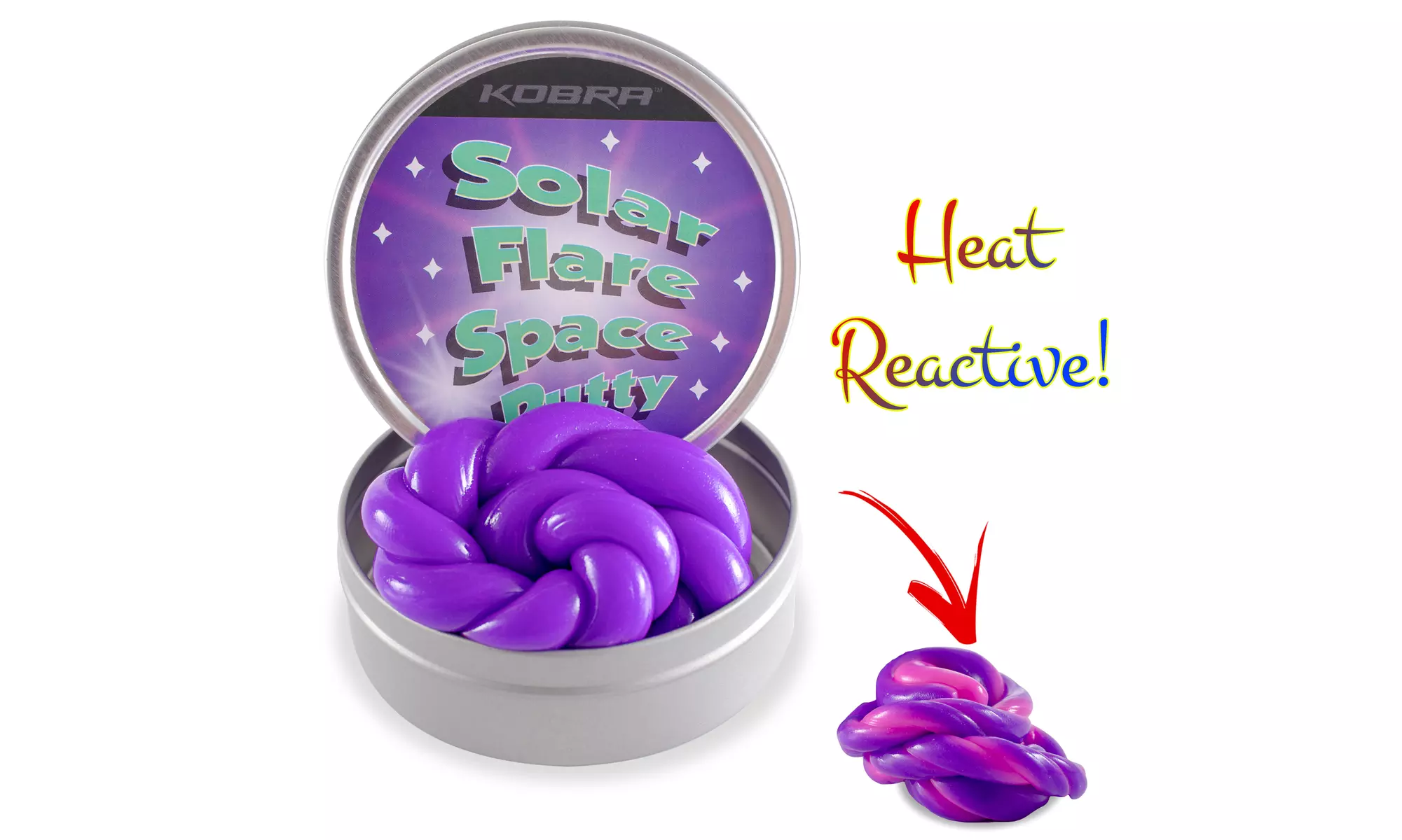Solar Flare Space Putty; Heat Reactive Color Changing putty - Primary Image