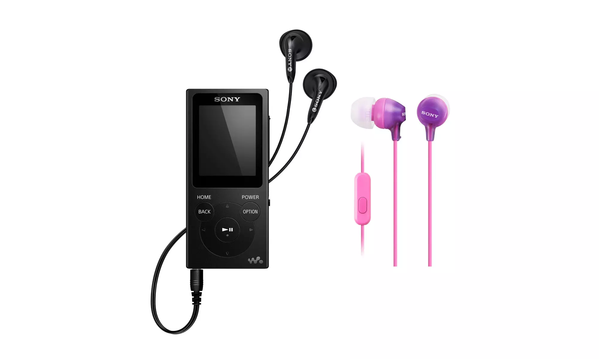 Sony NW-E393 4GB Walkman Digital MP3 Music Player (Black) bundle - Primary Image