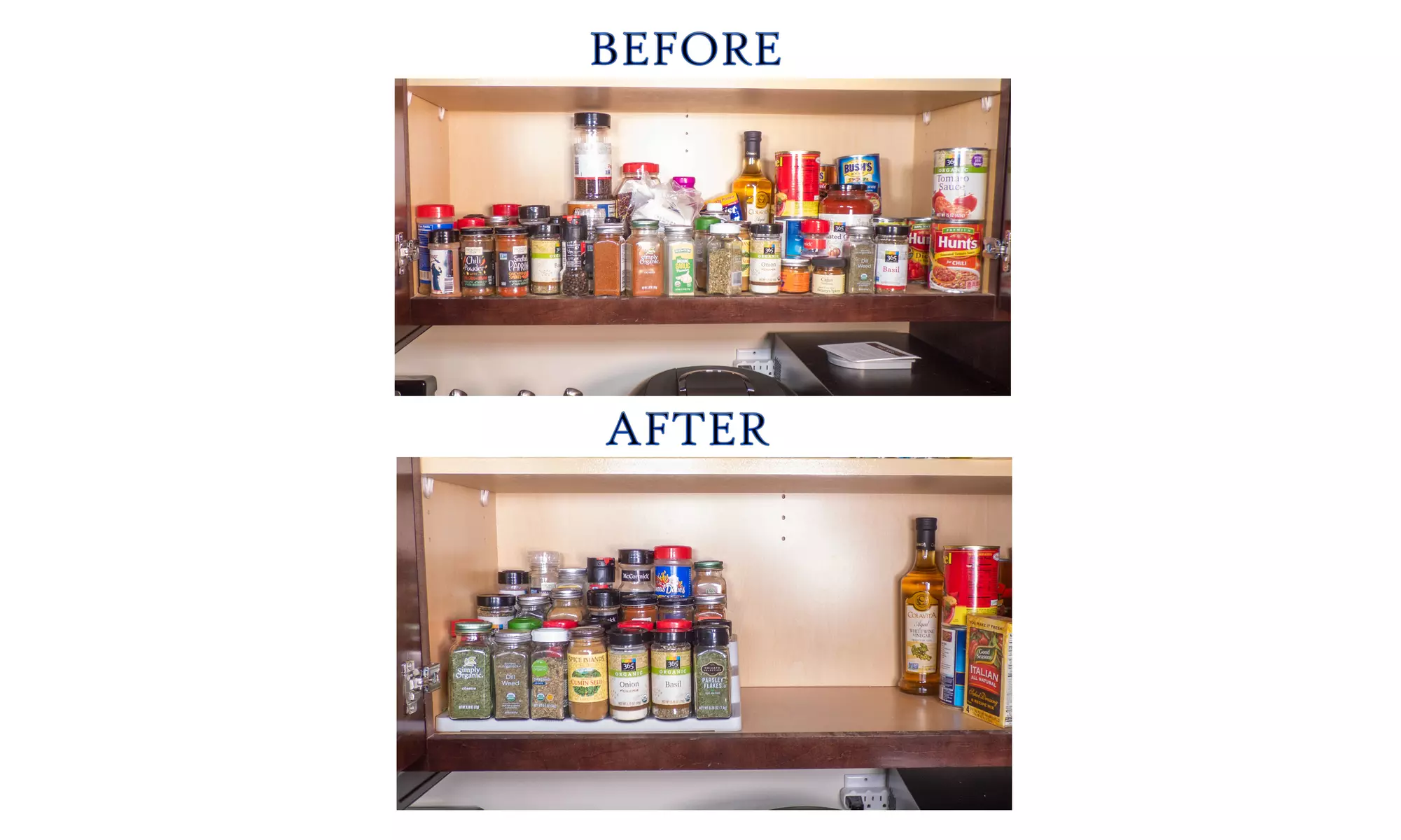 Non Slip 3 Tier Step Spice Rack Counterstop Cabinet Organizer - Second Medium