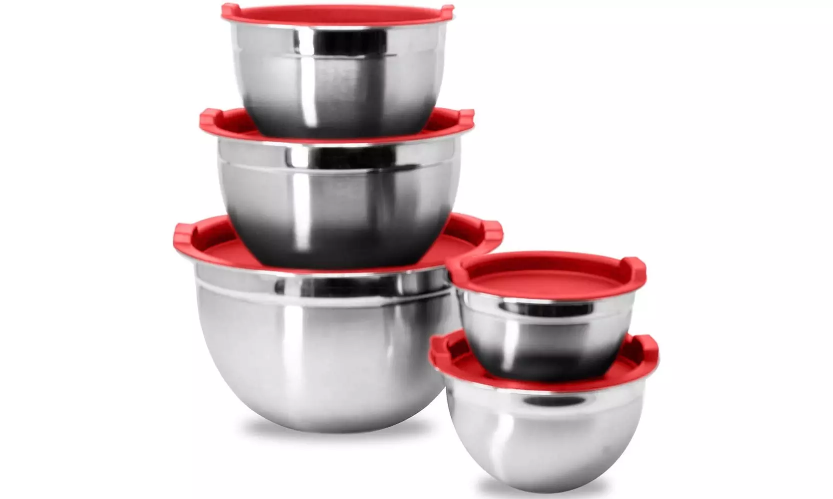 Stainless Steel Mixing Bowls with Lids (10 piece) - Primary Image